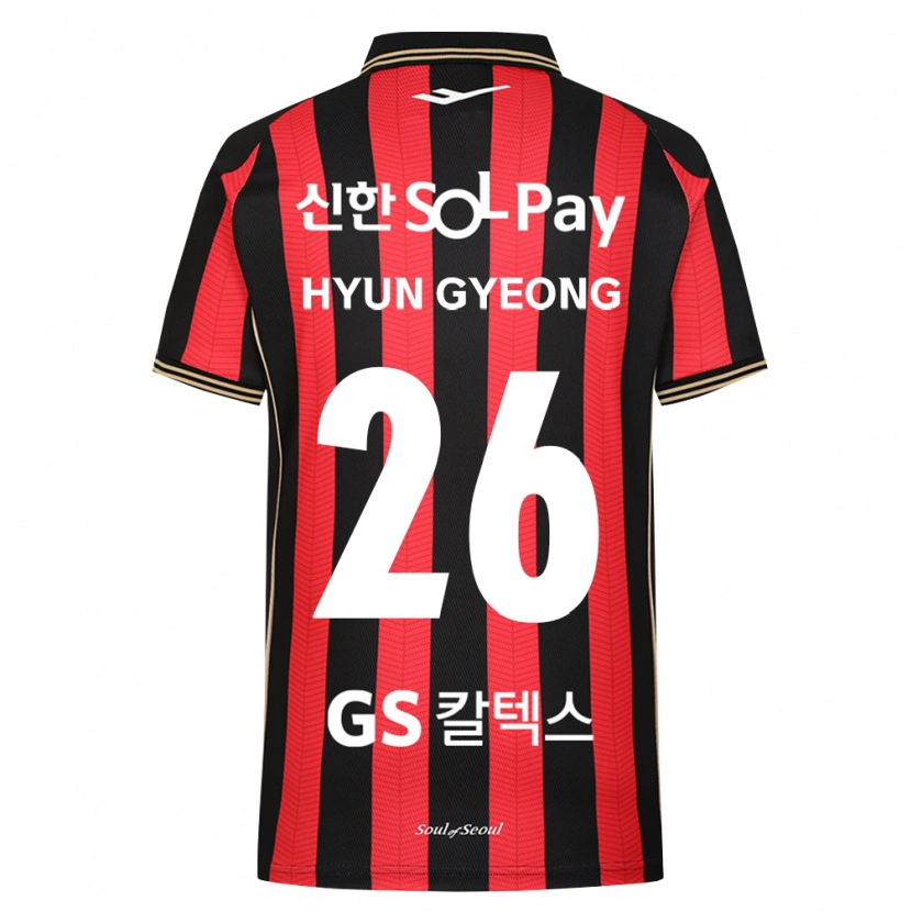 Danxen Kinderen Hyun-Gyeong Jeong #26 Rood Wit Zwart Thuisshirt Thuistenue 2026/27 T-Shirt