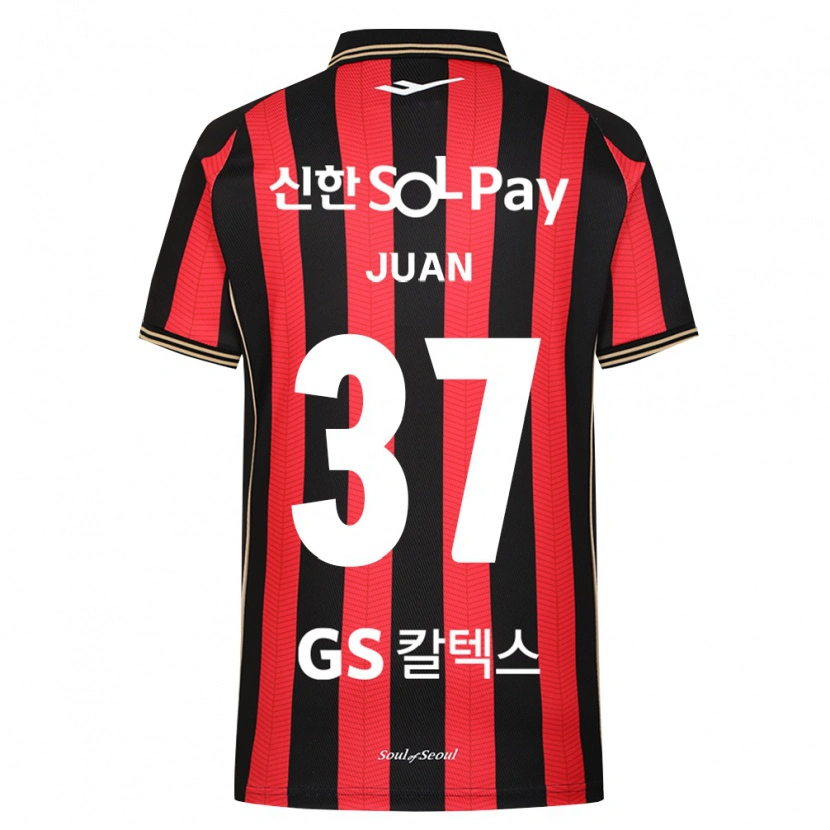 Danxen Kinderen Juan Antonio Ros #37 Rood Wit Zwart Thuisshirt Thuistenue 2026/27 T-Shirt
