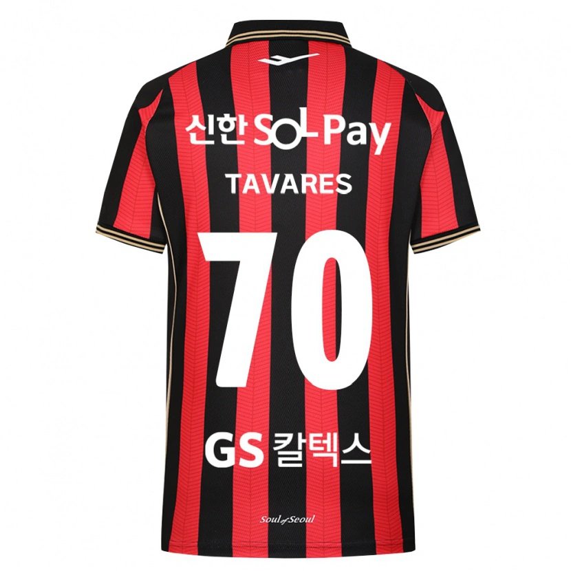 Danxen Kinderen Ronaldo Tavares #70 Rood Wit Zwart Thuisshirt Thuistenue 2026/27 T-Shirt