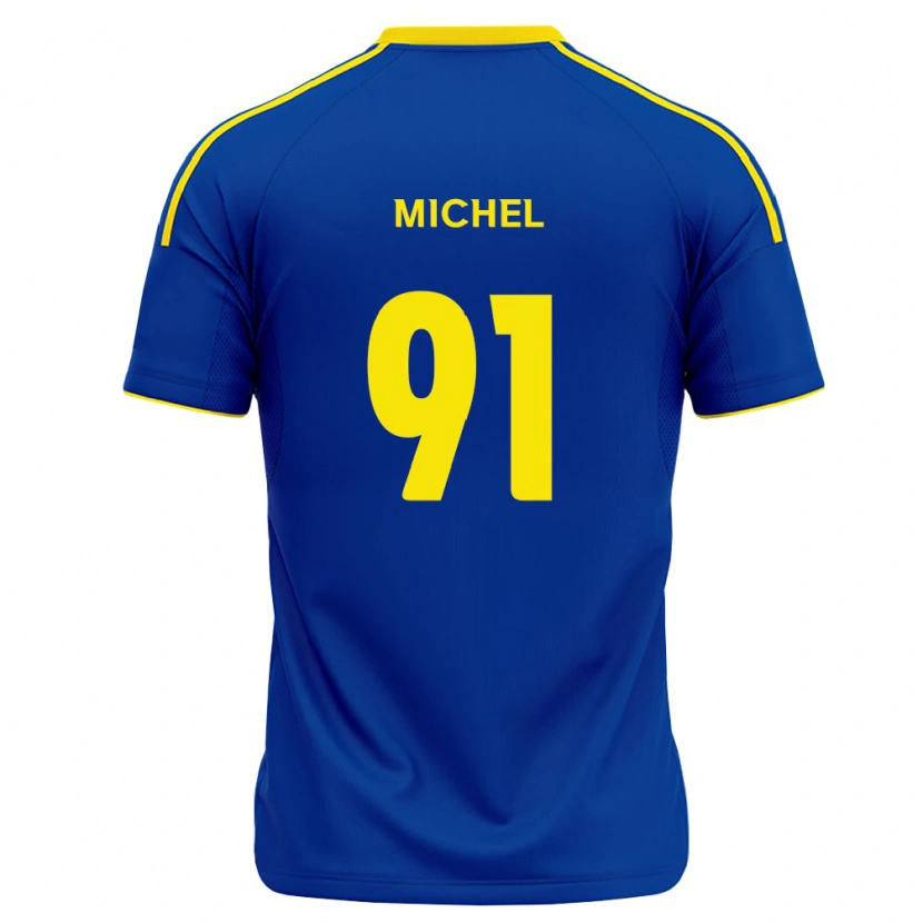Danxen Kinderen Benji Michel #91 Koninklijk Blauw Geel Thuisshirt Thuistenue 2026/27 T-Shirt
