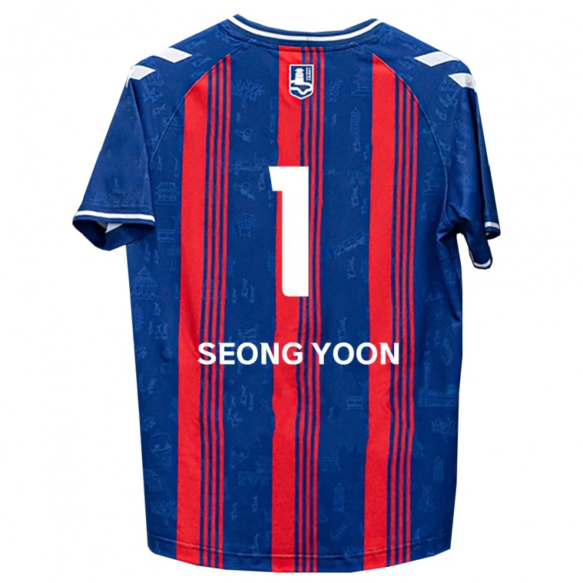Danxen Kinderen Seong-Yoon Kim #1 Blauw Rood Wit Thuisshirt Thuistenue 2026/27 T-Shirt