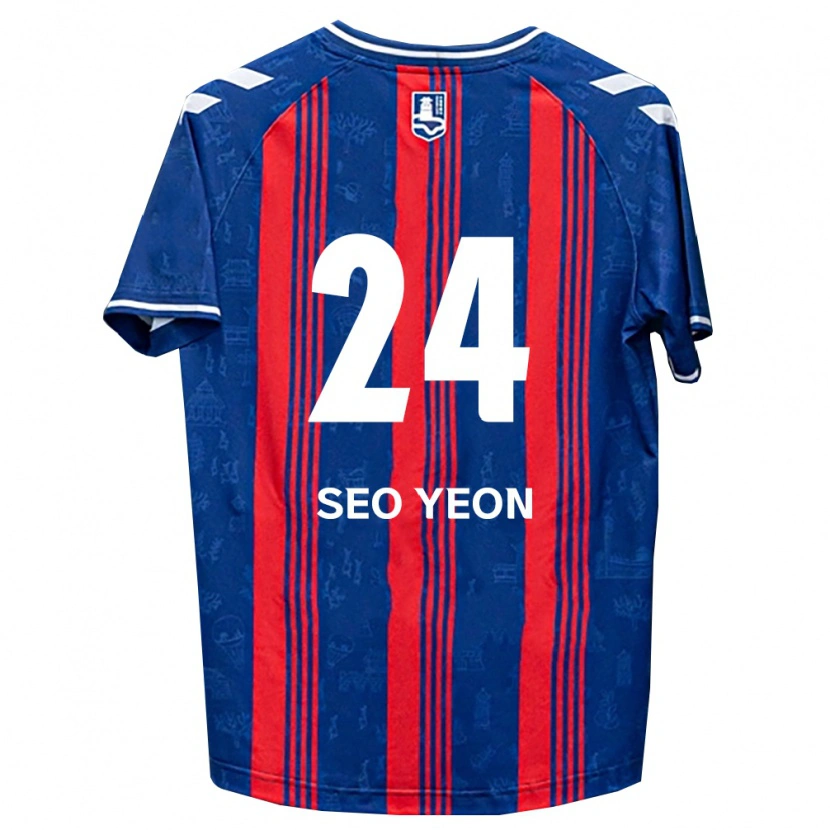 Danxen Kinderen Seo-Yeon Shim #24 Blauw Rood Wit Thuisshirt Thuistenue 2026/27 T-Shirt