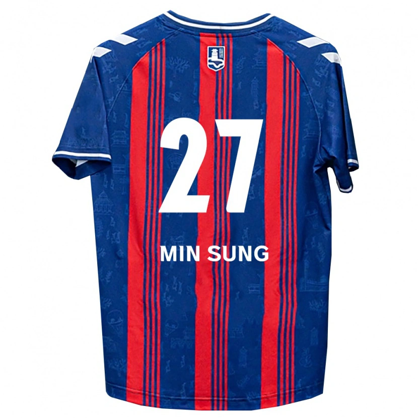 Danxen Kinderen Min-Sung Kang #27 Blauw Rood Wit Thuisshirt Thuistenue 2026/27 T-Shirt
