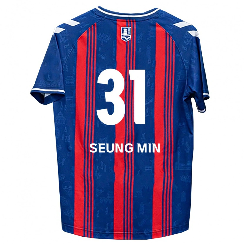 Danxen Kinderen Seung-Min Baek #31 Blauw Rood Wit Thuisshirt Thuistenue 2026/27 T-Shirt