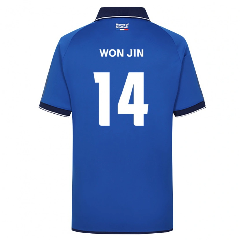 Danxen Kinderen Won-Jin Hong #14 Koninklijk Blauw Wit Rood Thuisshirt Thuistenue 2026/27 T-Shirt