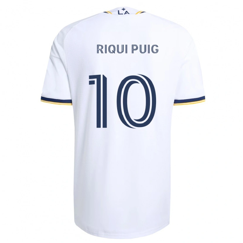 Danxen Kinderen Riqui Puig #10 Blauw Geel En Wit Thuisshirt Thuistenue 2026/27 T-Shirt