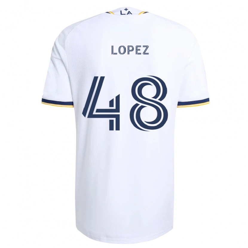 Danxen Kinderen Diego López #48 Blauw Geel En Wit Thuisshirt Thuistenue 2026/27 T-Shirt