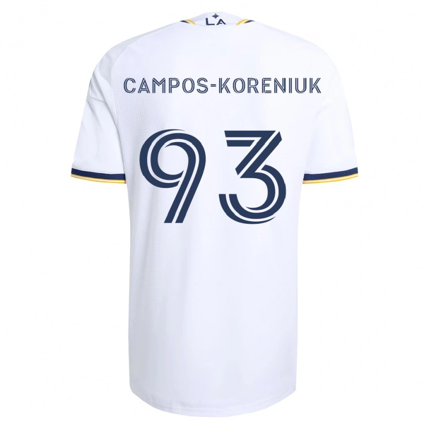 Danxen Kinderen K Campos-Koreniuk #93 Blauw Geel En Wit Thuisshirt Thuistenue 2026/27 T-Shirt