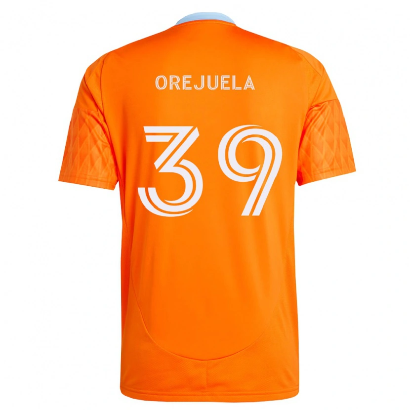 Danxen Kinderen Jesus Orejuela #39 Oranje Wit Thuisshirt Thuistenue 2026/27 T-Shirt