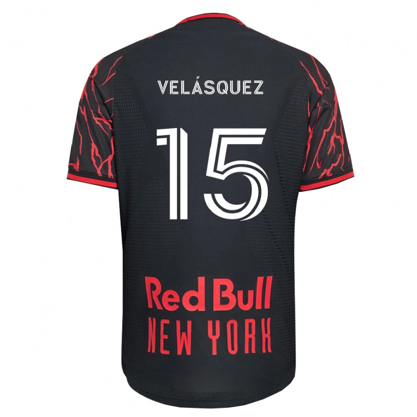 Danxen Kinderen Eric Velásquez #15 Rood Zwart Wit Thuisshirt Thuistenue 2026/27 T-Shirt