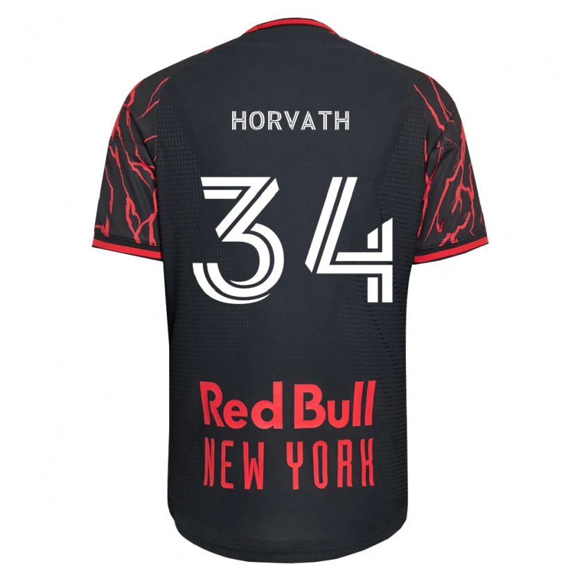 Danxen Kinderen Ethan Horvath #34 Rood Zwart Wit Thuisshirt Thuistenue 2026/27 T-Shirt