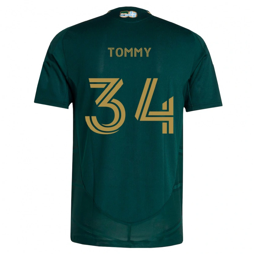 Danxen Kinderen Calem Tommy #34 Donkergroen Bruin Thuisshirt Thuistenue 2026/27 T-Shirt