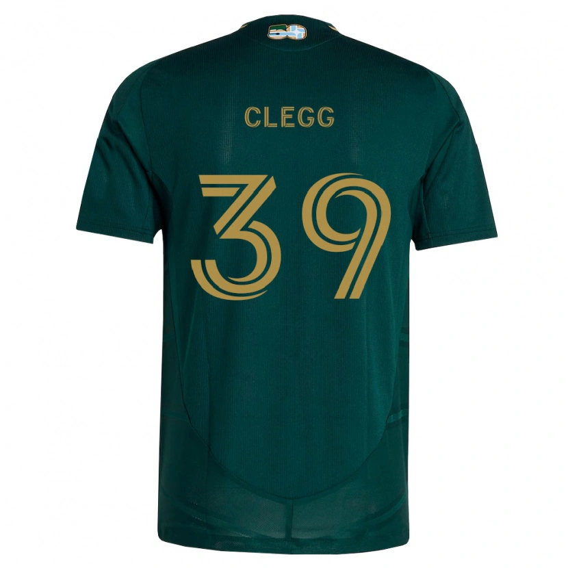 Danxen Kinderen Tyler Clegg #39 Donkergroen Bruin Thuisshirt Thuistenue 2026/27 T-Shirt