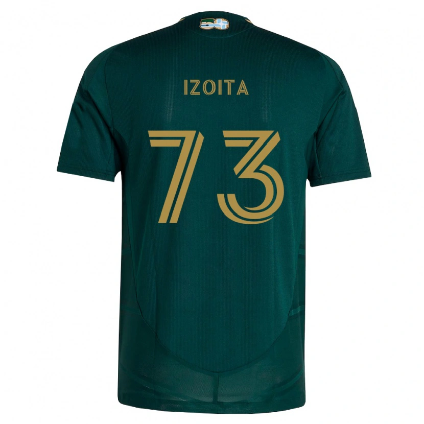 Danxen Kinderen Eric Izoita #73 Donkergroen Bruin Thuisshirt Thuistenue 2026/27 T-Shirt