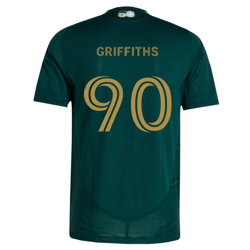 Danxen Kinderen Reo Griffiths #90 Donkergroen Bruin Thuisshirt Thuistenue 2026/27 T-Shirt