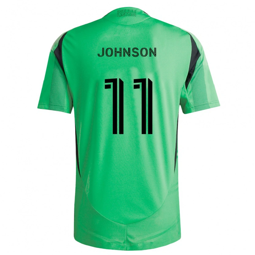 Danxen Kinderen Emmanuel Johnson #11 Smaragdgroen Zwart Thuisshirt Thuistenue 2026/27 T-Shirt