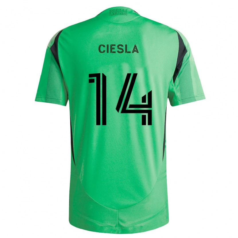 Danxen Kinderen Daniel Ciesla #14 Smaragdgroen Zwart Thuisshirt Thuistenue 2026/27 T-Shirt