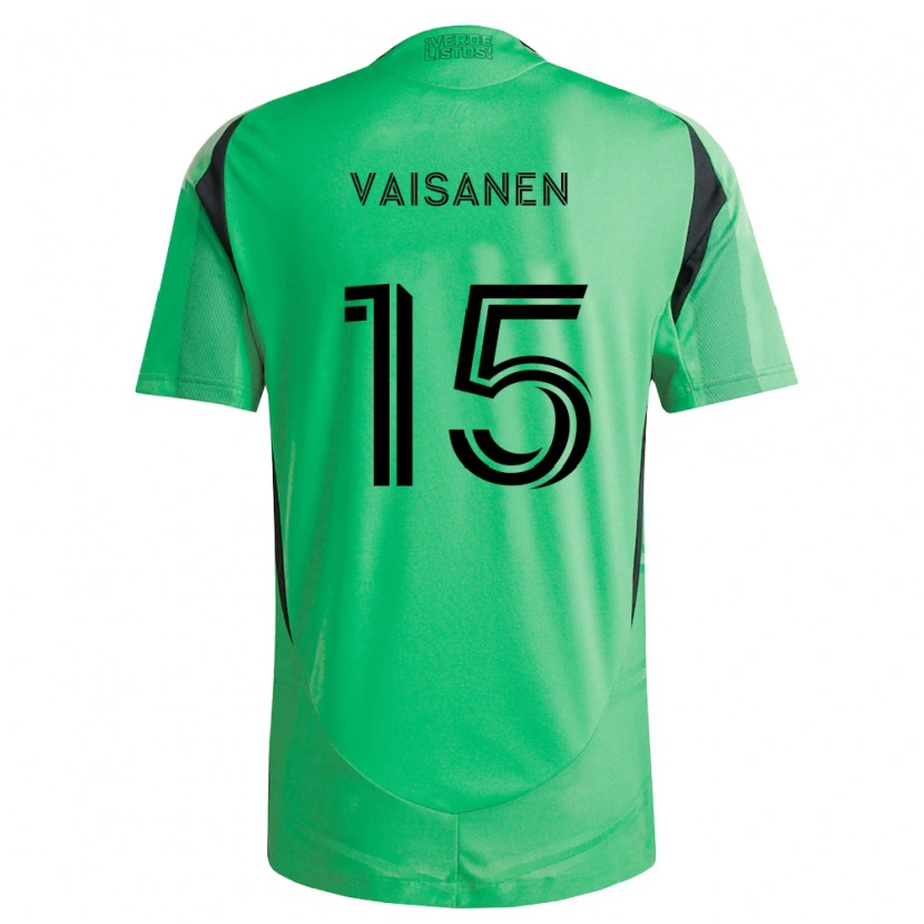 Danxen Kinderen Leo Väisänen #15 Smaragdgroen Zwart Thuisshirt Thuistenue 2026/27 T-Shirt