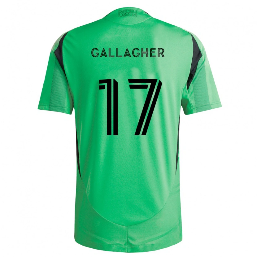 Danxen Kinderen Jon Gallagher #17 Smaragdgroen Zwart Thuisshirt Thuistenue 2026/27 T-Shirt