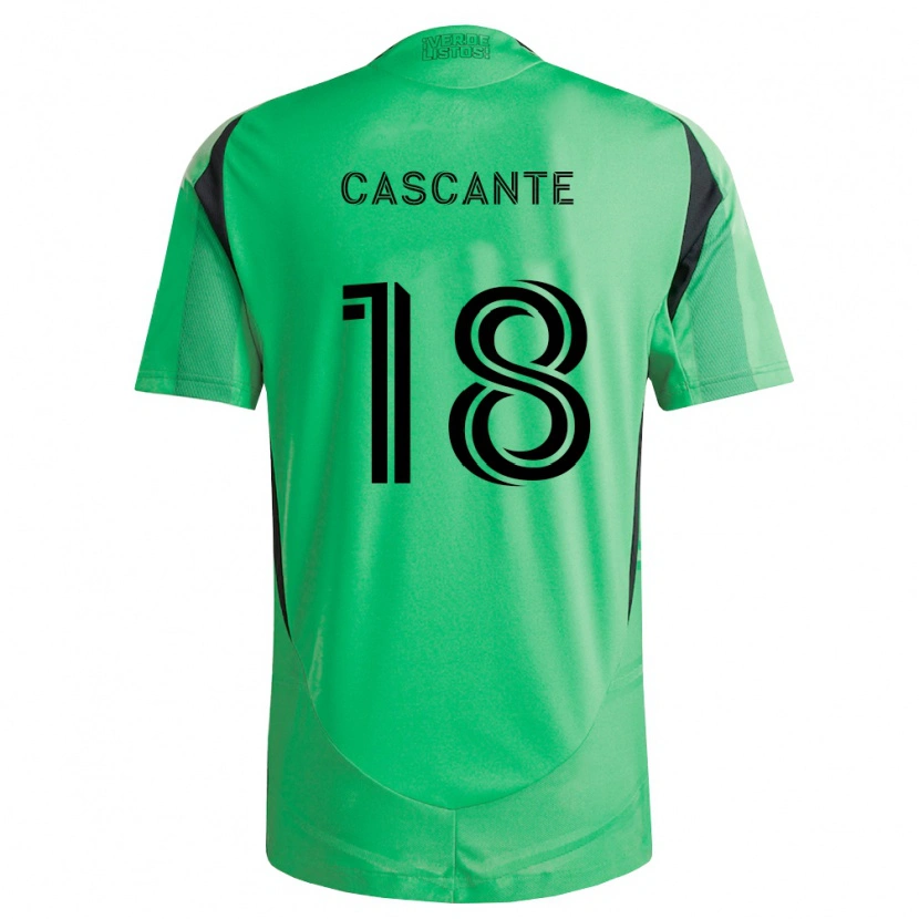 Danxen Kinderen Julio Cascante #18 Smaragdgroen Zwart Thuisshirt Thuistenue 2026/27 T-Shirt