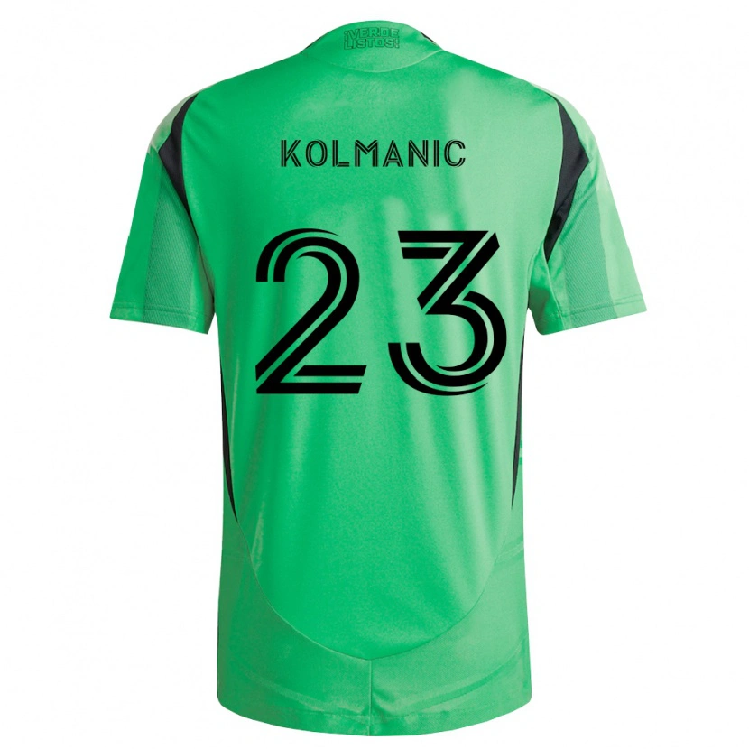 Danxen Kinderen Žan Kolmanič #23 Smaragdgroen Zwart Thuisshirt Thuistenue 2026/27 T-Shirt