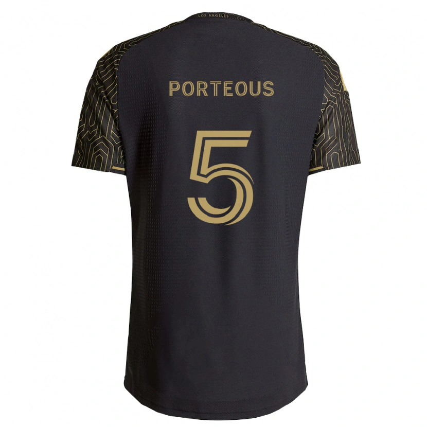 Danxen Kinderen Ryan Porteous #5 Bruin Zwart Thuisshirt Thuistenue 2026/27 T-Shirt