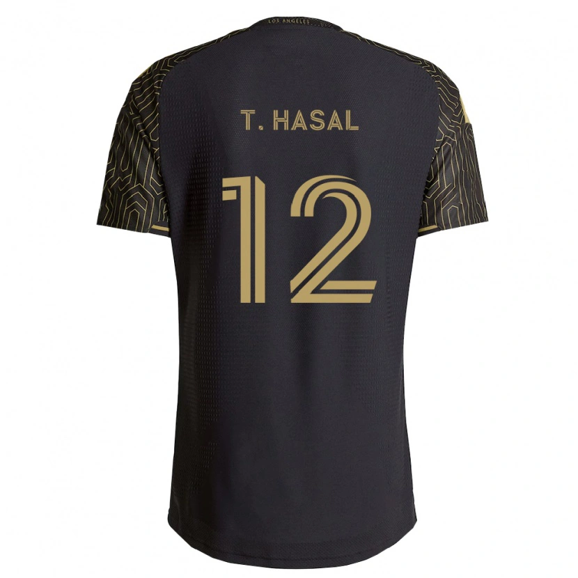 Danxen Kinderen Thomas Hasal #12 Bruin Zwart Thuisshirt Thuistenue 2026/27 T-Shirt
