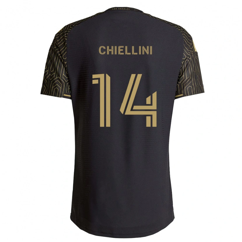 Danxen Kinderen Giorgio Chiellini #14 Bruin Zwart Thuisshirt Thuistenue 2026/27 T-Shirt