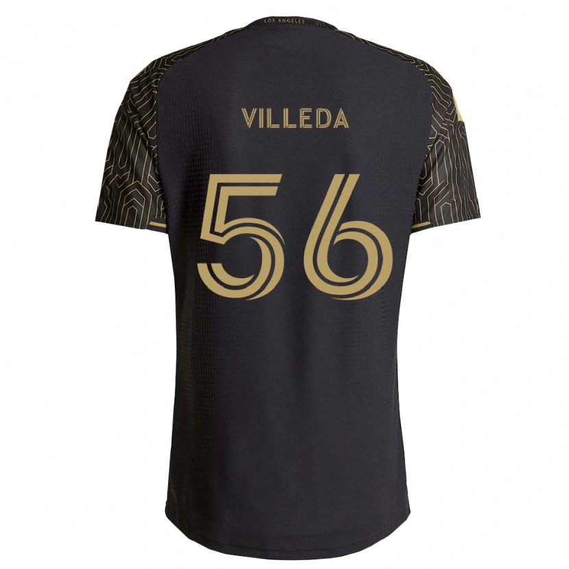 Danxen Kinderen Eddie Villeda #56 Bruin Zwart Thuisshirt Thuistenue 2026/27 T-Shirt