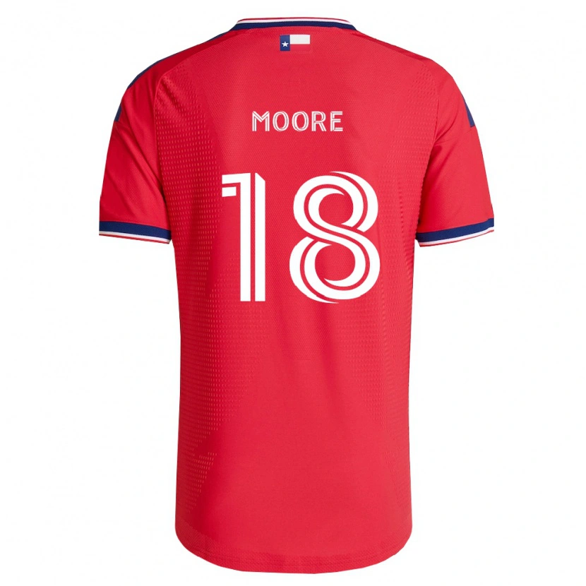 Danxen Kinderen Shaq Moore #18 Rood Blauw Wit Thuisshirt Thuistenue 2026/27 T-Shirt