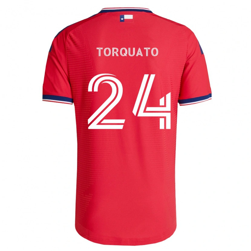 Danxen Kinderen Joshua Torquato #24 Rood Blauw Wit Thuisshirt Thuistenue 2026/27 T-Shirt