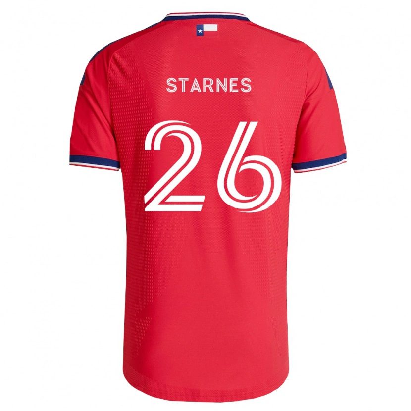 Danxen Kinderen Slade Starnes #26 Rood Blauw Wit Thuisshirt Thuistenue 2026/27 T-Shirt