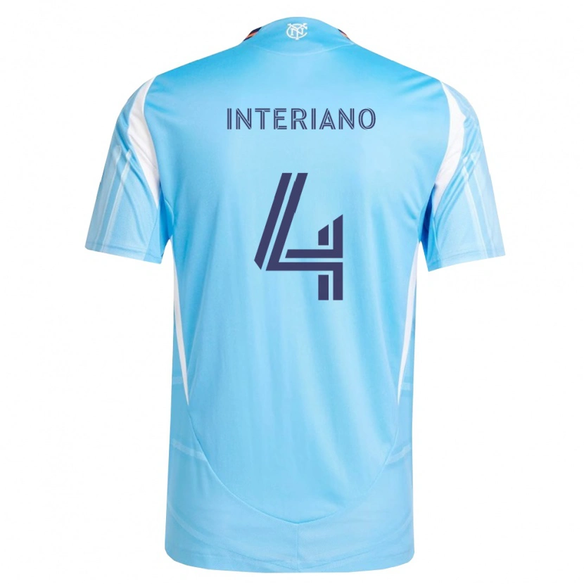 Danxen Kinderen Jeffrey Interiano #4 Hemelsblauw Wit Thuisshirt Thuistenue 2026/27 T-Shirt