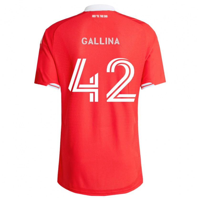 Danxen Kinderen Henrique Gallina #42 Rood Diep Blauw Wit Thuisshirt Thuistenue 2026/27 T-Shirt