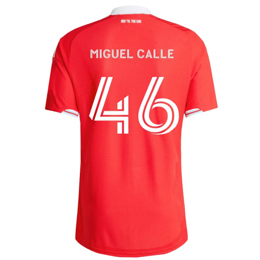 Danxen Kinderen Juan Miguel Calle #46 Rood Diep Blauw Wit Thuisshirt Thuistenue 2026/27 T-Shirt