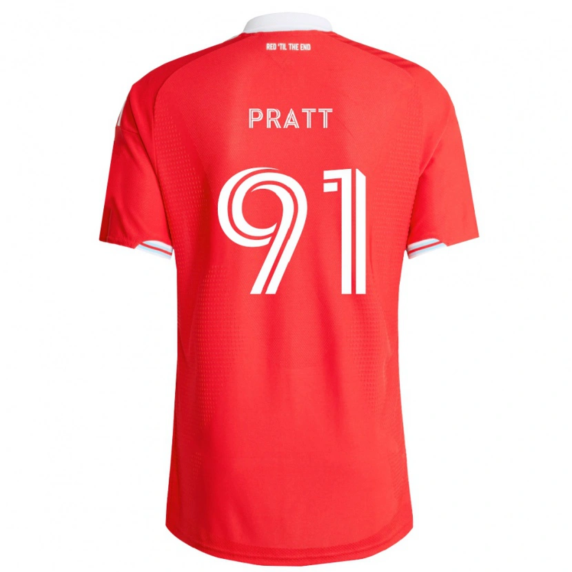 Danxen Kinderen Owen Pratt #91 Rood Diep Blauw Wit Thuisshirt Thuistenue 2026/27 T-Shirt