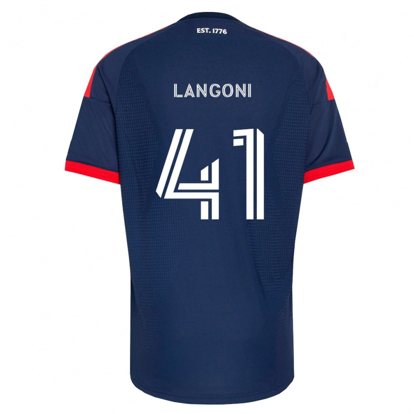 Danxen Kinderen Luca Langoni #41 Koninklijk Blauw Rood Wit Thuisshirt Thuistenue 2026/27 T-Shirt