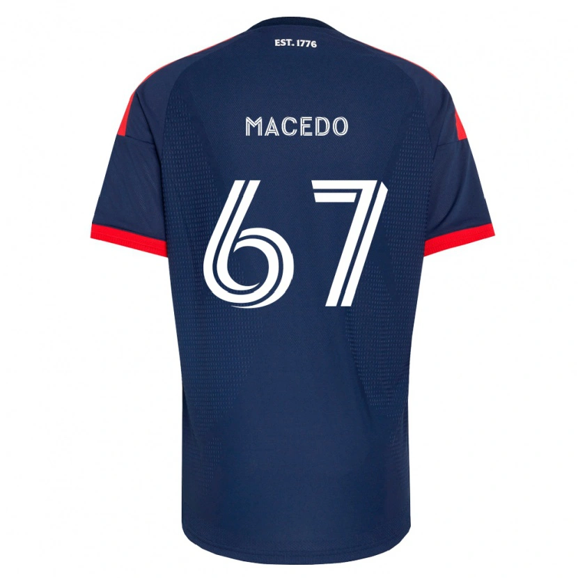 Danxen Kinderen Josh Macedo #67 Koninklijk Blauw Rood Wit Thuisshirt Thuistenue 2026/27 T-Shirt