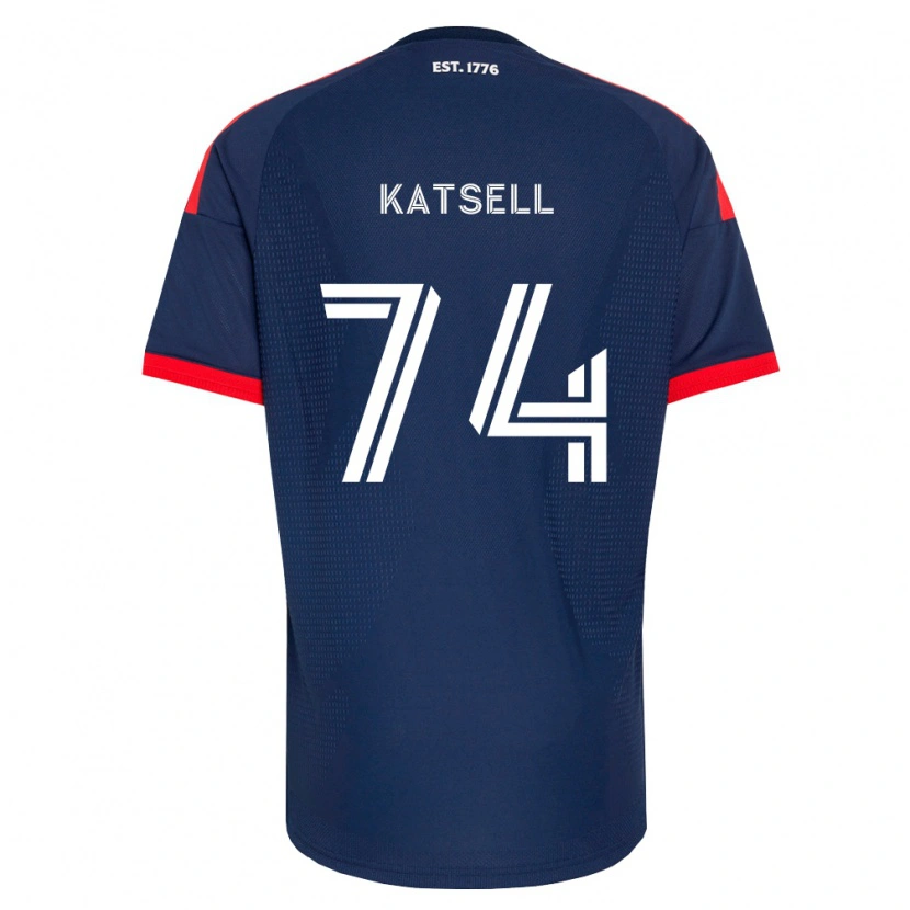 Danxen Kinderen Levi Katsell #74 Koninklijk Blauw Rood Wit Thuisshirt Thuistenue 2026/27 T-Shirt