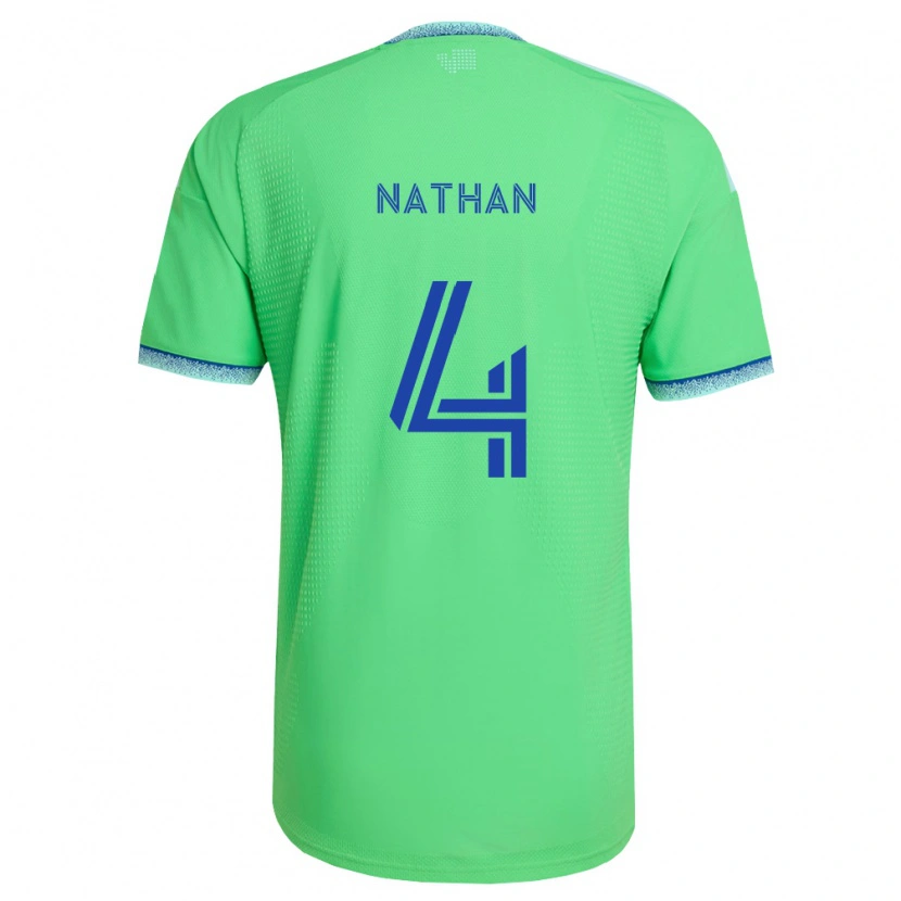 Danxen Kinderen Nathan #4 Groen Lichtblauw Thuisshirt Thuistenue 2026/27 T-Shirt