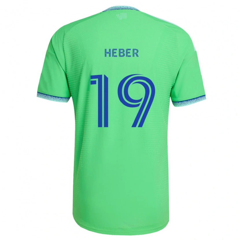 Danxen Kinderen Héber #19 Groen Lichtblauw Thuisshirt Thuistenue 2026/27 T-Shirt