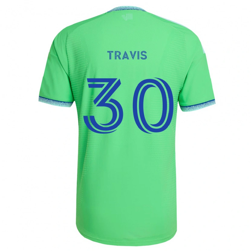 Danxen Kinderen Riley Travis #30 Groen Lichtblauw Thuisshirt Thuistenue 2026/27 T-Shirt