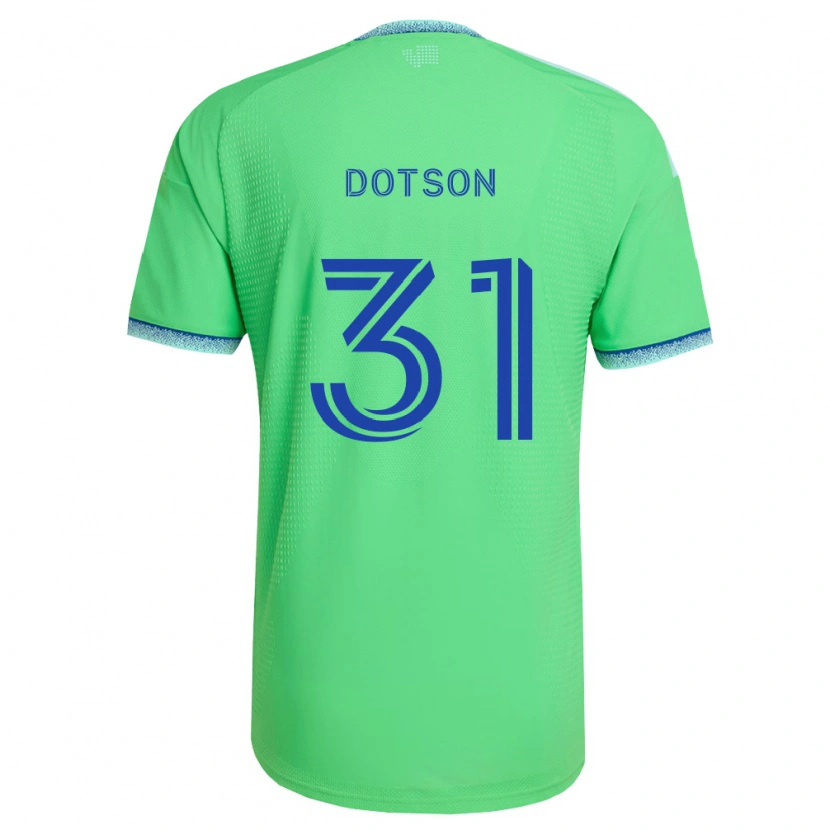 Danxen Kinderen Hassani Dotson #31 Groen Lichtblauw Thuisshirt Thuistenue 2026/27 T-Shirt