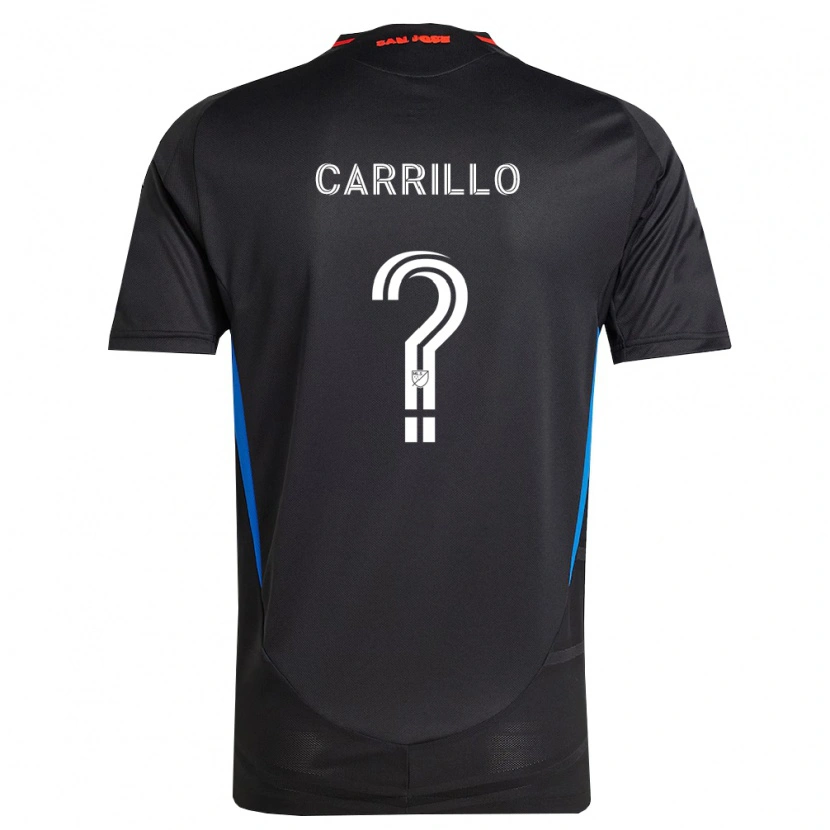 Danxen Kinderen Israel Carrillo #0 Blauw Wit Zwart Thuisshirt Thuistenue 2026/27 T-Shirt