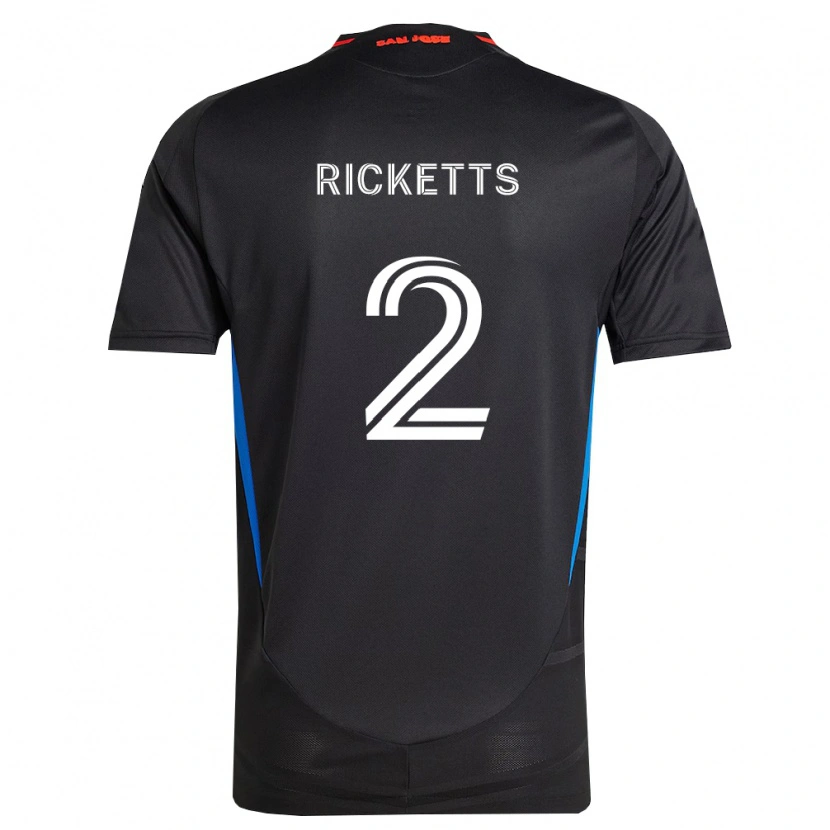 Danxen Kinderen Jamar Ricketts #2 Blauw Wit Zwart Thuisshirt Thuistenue 2026/27 T-Shirt