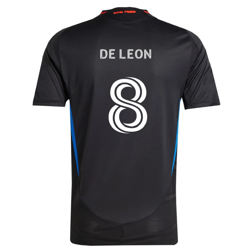 Danxen Kinderen Brandon De Leon #8 Blauw Wit Zwart Thuisshirt Thuistenue 2026/27 T-Shirt