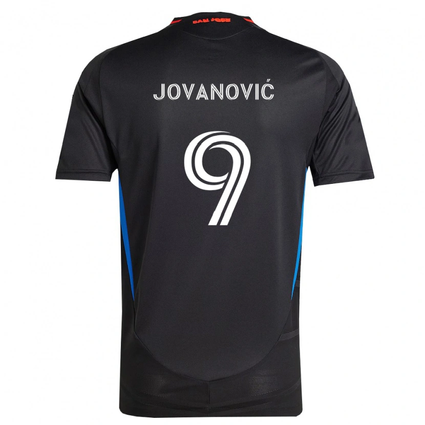 Danxen Kinderen Luka Jovanović #9 Blauw Wit Zwart Thuisshirt Thuistenue 2026/27 T-Shirt
