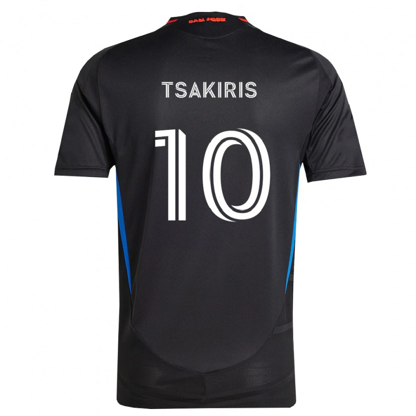 Danxen Kinderen Niko Tsakiris #10 Blauw Wit Zwart Thuisshirt Thuistenue 2026/27 T-Shirt