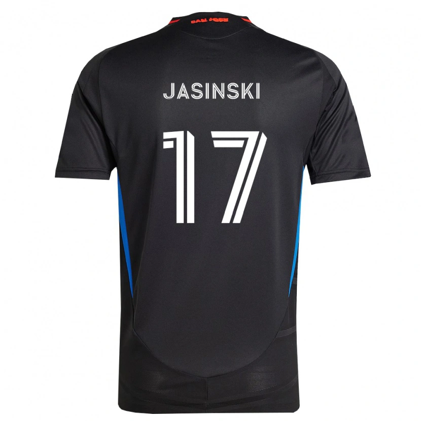 Danxen Kinderen Jack Jasinski #17 Blauw Wit Zwart Thuisshirt Thuistenue 2026/27 T-Shirt