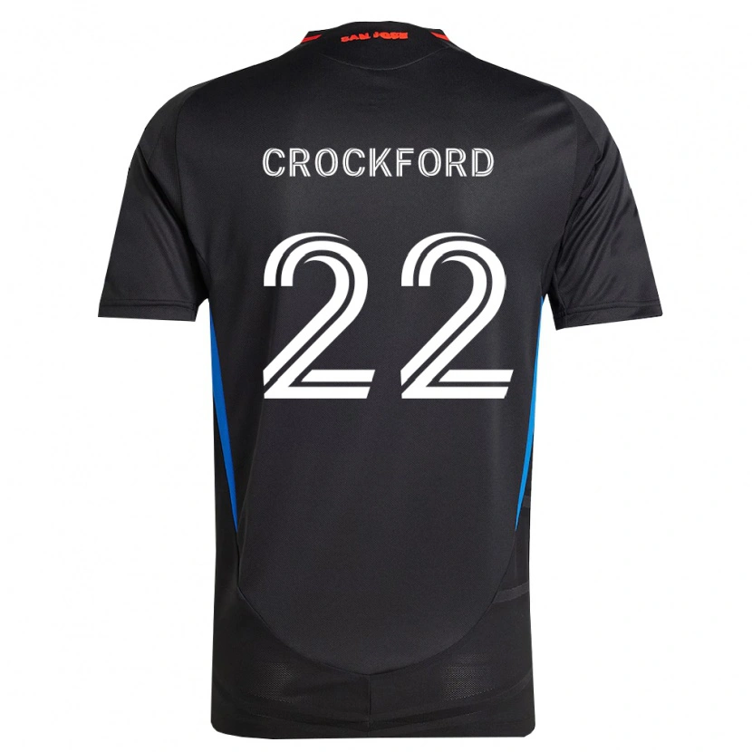 Danxen Kinderen Nate Crockford #22 Blauw Wit Zwart Thuisshirt Thuistenue 2026/27 T-Shirt